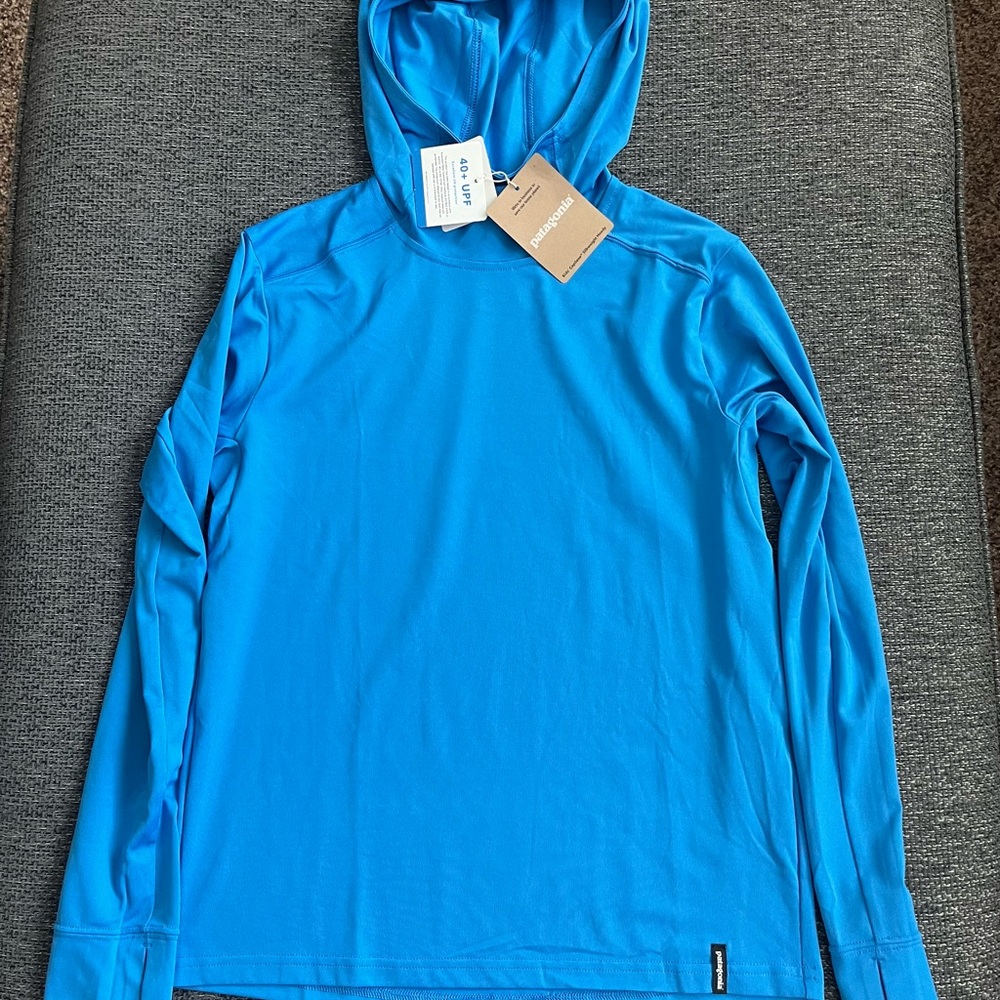 Patagonia Kids Capilene Silkweight Hoody, Vessel Blue L (12)